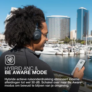 JLAB Go Lux ANC Draadloze On-Ear Koptelefoon Zwart