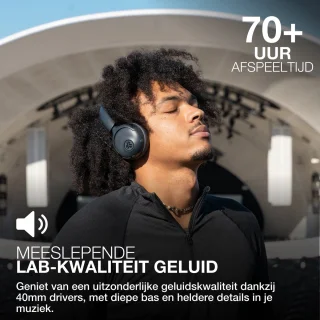 JLAB Go Lux ANC Draadloze On-Ear Koptelefoon Zwart