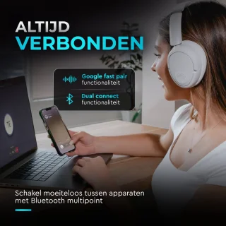 JLAB Jbuds LUX ANC Draadloze Koptelefoon Cloud White