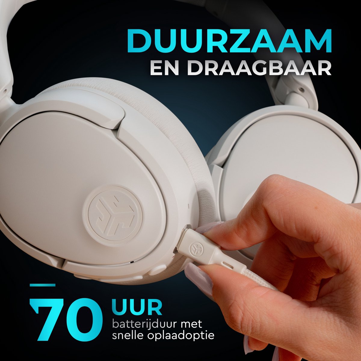 JLAB Jbuds LUX ANC Draadloze Koptelefoon Cloud White