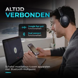JLAB Jbuds LUX ANC Draadloze Koptelefoon Zwart