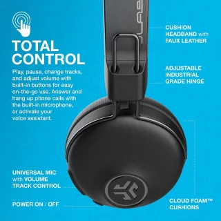 JLAB Studio ANC Draadloze On-Ear Koptelefoon Zwart