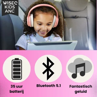 Kinderkoptelefoon Bluetooth Over Ear Roze