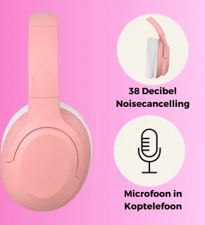 Kinderkoptelefoon Bluetooth Over Ear Roze
