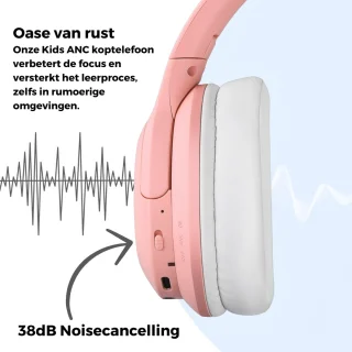 Kinderkoptelefoon Bluetooth Over Ear Roze
