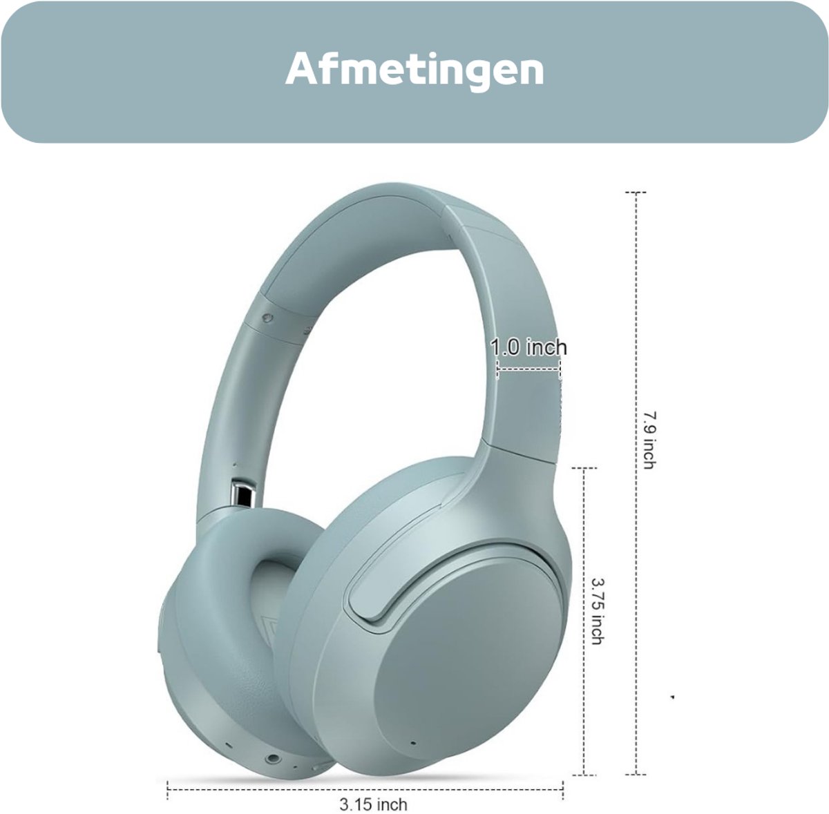 LifeStages Noise Cancelling Bluetooth Hoofdtelefoon Mintgroen