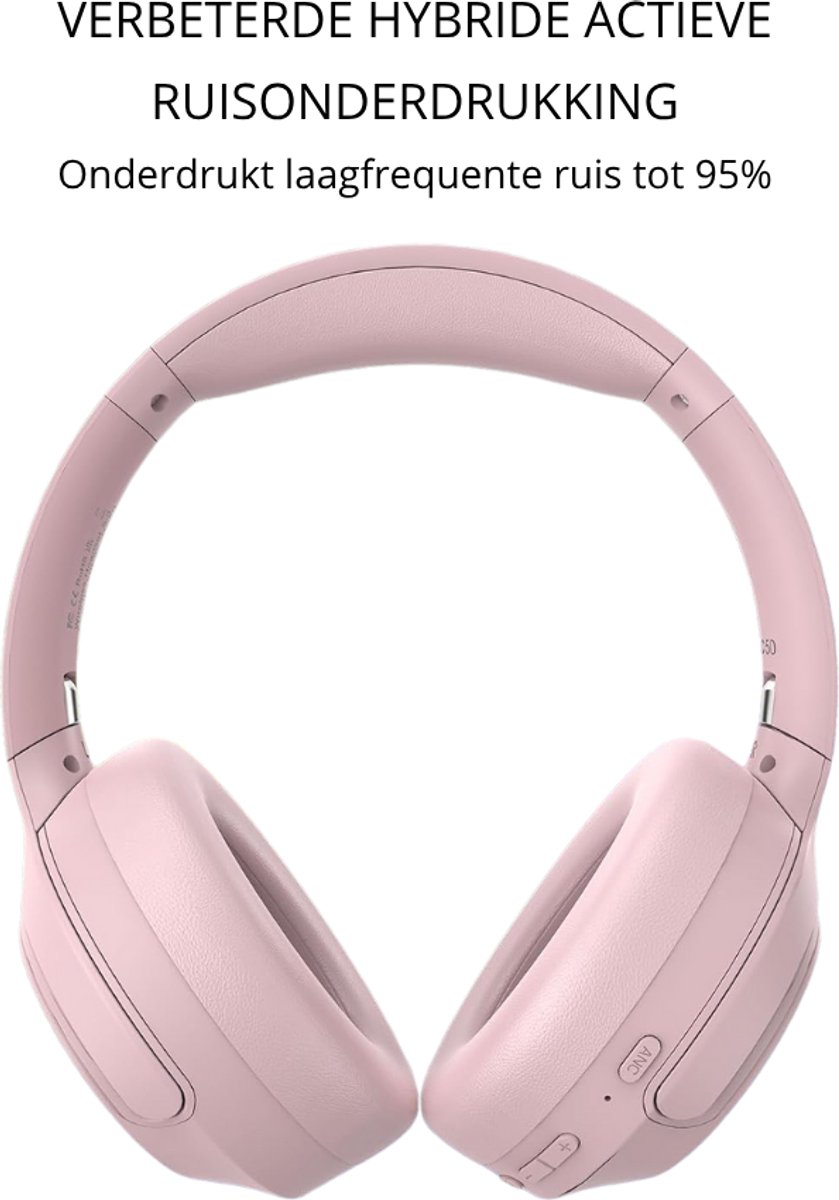 LifeStages Noise Cancelling Draadloze Over-Ear Hoofdtelefoon Sakura Pink