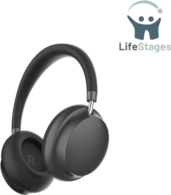 LifeStages Noise Cancelling Draadloze Over-Ear Hoofdtelefoon Zwart review