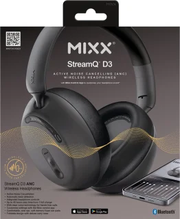 MIXX StreamQ D3 Draadloze Over Ear Koptelefoon Zwart