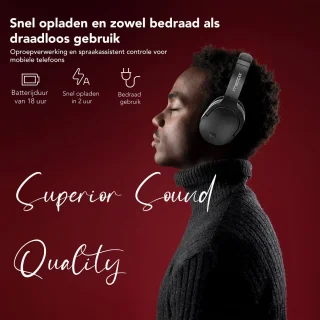 Moodix Draadloze On-Ear Koptelefoon Wit