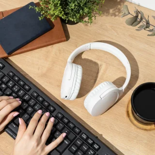 Moodix Draadloze On-Ear Koptelefoon Wit