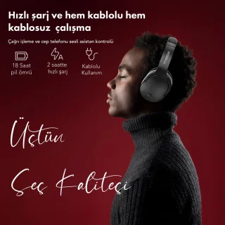 Moodix Draadloze On-Ear Koptelefoon Wit