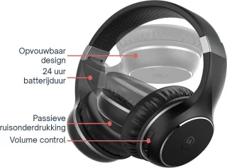 Motorola Sound MOTO XT 220 Bluetooth Koptelefoon Zwart