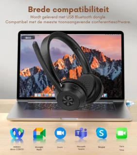 Noise Cancelling Bluetooth Hoofdtelefoon Draadloos