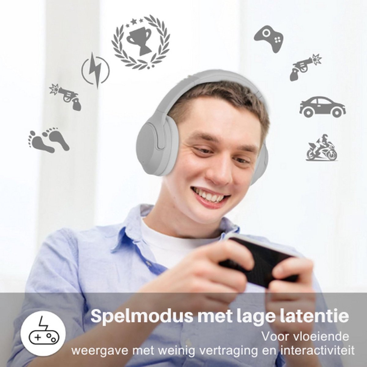 Noise Cancelling Draadloze Hoofdtelefoon Bluetooth