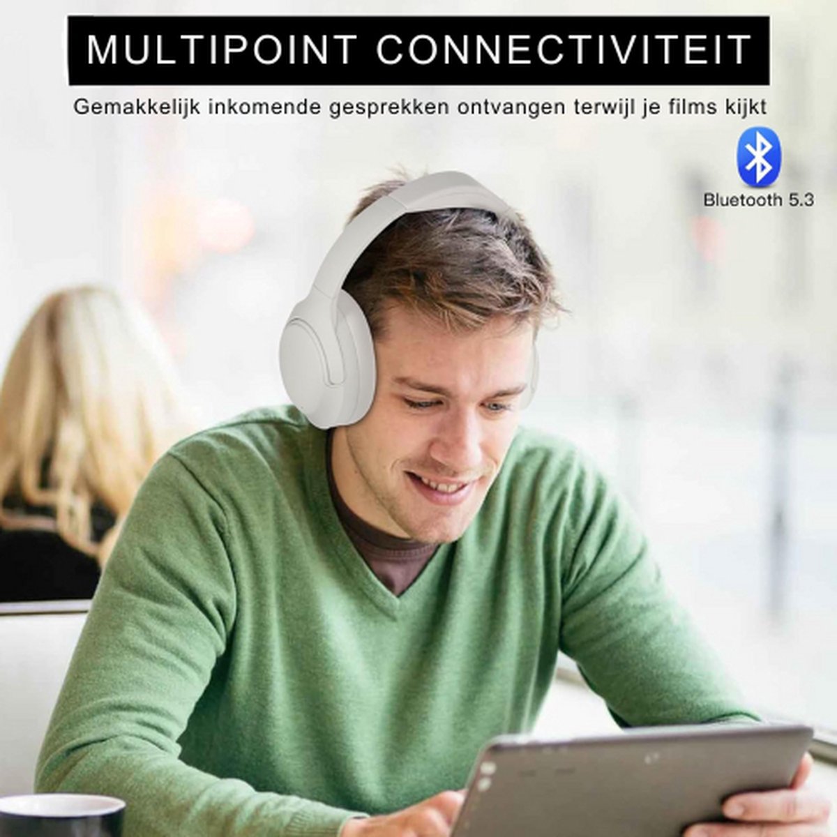 Noise Cancelling Draadloze Hoofdtelefoon Bluetooth