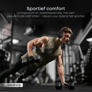 Norva Draadloze Over-Ear Noise Cancelling Koptelefoon Zwart