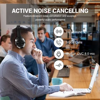 OneOdio A10 ANC Bluetooth Draadloze Over-Ear Koptelefoon