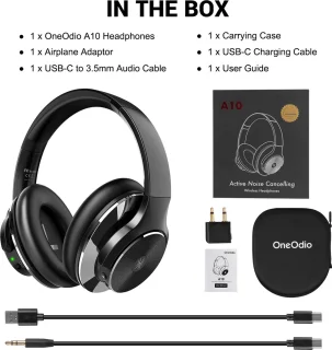 OneOdio A10 ANC Bluetooth Draadloze Over-Ear Koptelefoon