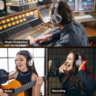 OneOdio Pro40 Silver-Brown Draadloze Over-Ear Koptelefoon