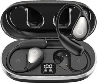 Open-oor oordopjes draadloos bluetooth zwart