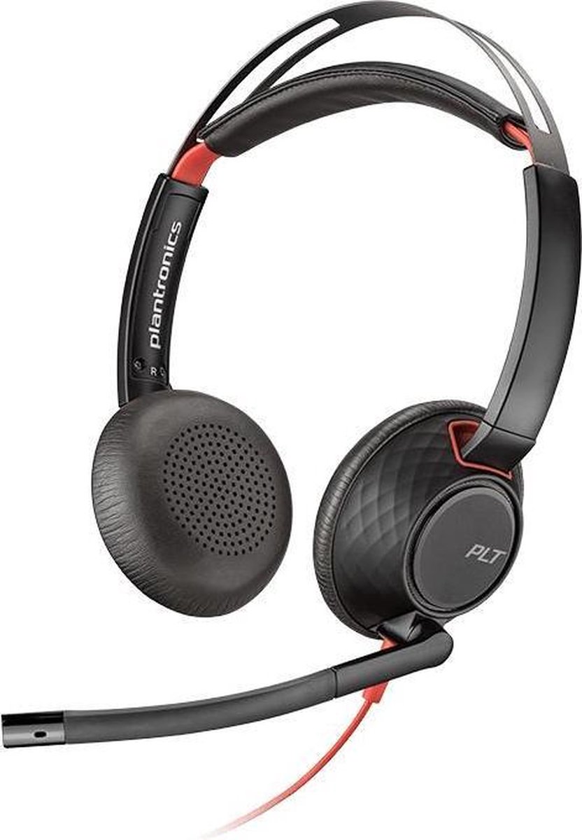 De Plantronics Blackwire C5220 On Ear Headset Zwart in één oogopslag