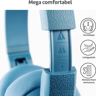 POGS The Turtle draadloze over-ear koptelefoon blauw