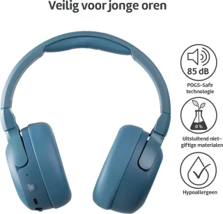 POGS The Turtle draadloze over-ear koptelefoon blauw