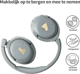 POGS The Turtle Draadloze Over-Ear Koptelefoon Grijs