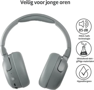POGS The Turtle Draadloze Over-Ear Koptelefoon Grijs