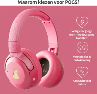 POGS The Turtle Draadloze Over-ear Koptelefoon Roze
