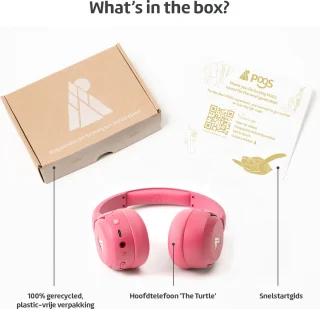 POGS The Turtle Draadloze Over-ear Koptelefoon Roze
