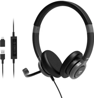 Port Designs Active Office 912001 Stereo USB Headset zwart