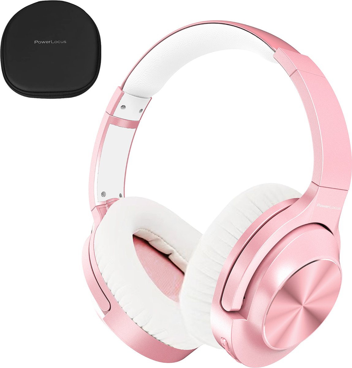 De PowerLocus Draadloze Over-ear Koptelefoon Rose Gold in één oogopslag