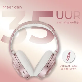 PowerLocus Draadloze Over-ear Koptelefoon Rose Gold