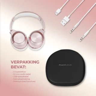 PowerLocus Draadloze Over-ear Koptelefoon Rose Gold