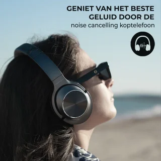 PowerLocus Draadloze Over-Ear Koptelefoon Zwart
