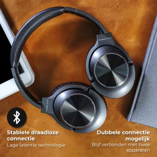 PowerLocus Draadloze Over-Ear Koptelefoon Zwart