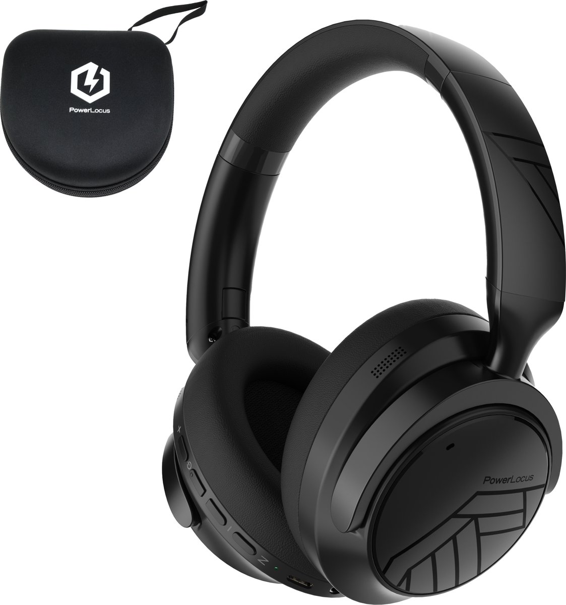 De PowerLocus MoonFly Bluetooth Over-Ear Koptelefoon Zwart in één oogopslag