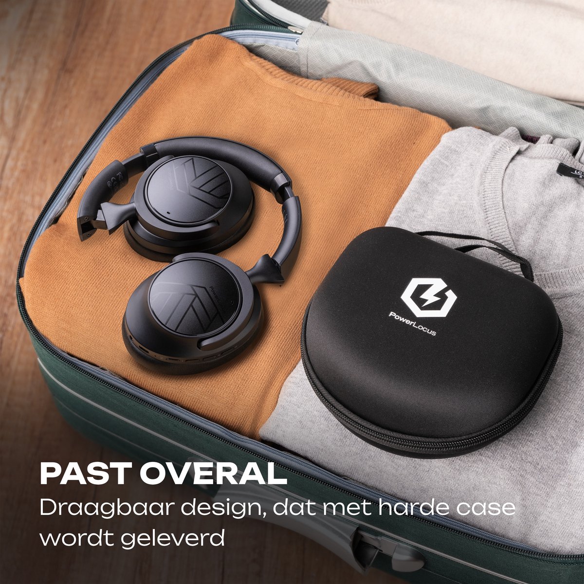 Wat vinden we goed aan de PowerLocus MoonFly Bluetooth Over-Ear Koptelefoon Zwart