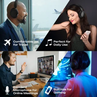 PowerLocus MoonFly Bluetooth Over-Ear Koptelefoon Zwart