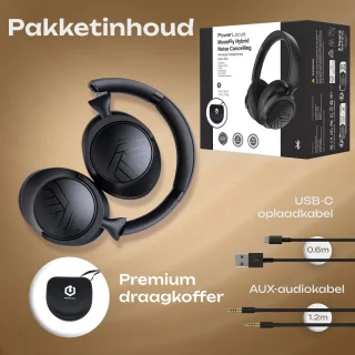 PowerLocus MoonFly Bluetooth Over-Ear Koptelefoon Zwart