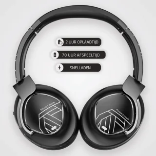 PowerLocus MoonFly Draadloze Over-Ear Koptelefoon Zwart/Grijs
