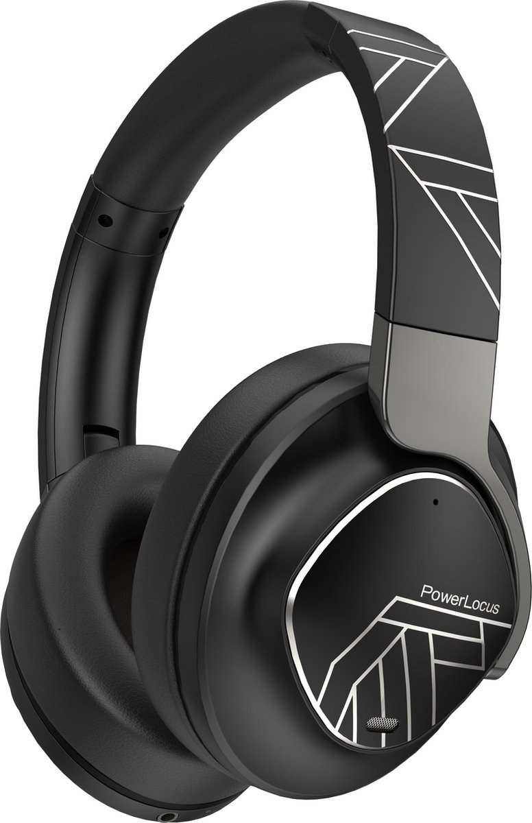 De PowerLocus MoonFly Draadloze Over-Ear Koptelefoon Zwart/Grijs in één oogopslag
