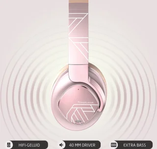 PowerLocus MoonFly Over-Ear Draadloze Koptelefoon Rose Gold