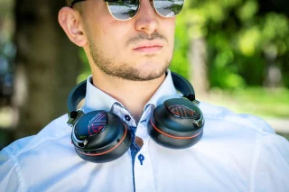 PowerLocus MoonFly Over-Ear Draadloze Koptelefoon Zwart/Rood