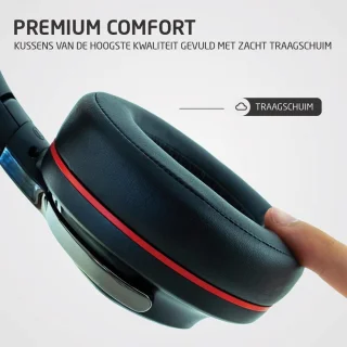 PowerLocus MoonFly Over-Ear Draadloze Koptelefoon Zwart/Rood