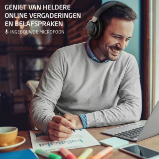 PowerLocus MoonFly Over-Ear Draadloze Koptelefoon Zwart/Rood