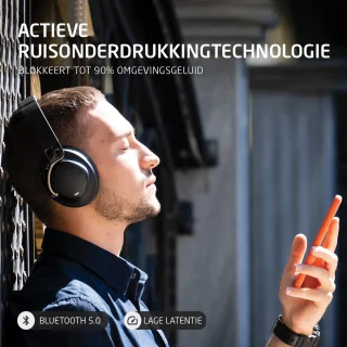 PowerLocus MoonFly Over-Ear Koptelefoon Zwart Metaal