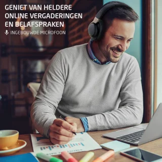 PowerLocus MoonFly Over-Ear Koptelefoon Zwart Metaal